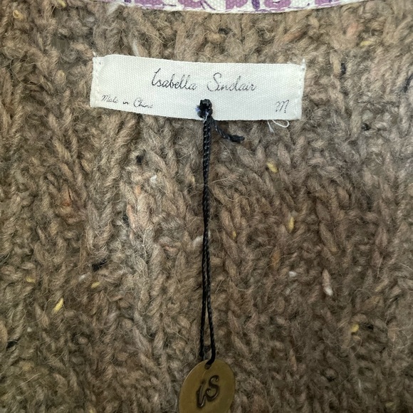 Anthropologie Isabella Sinclair Cozy Wool Button-Up Cardigan - Picture 4 of 4